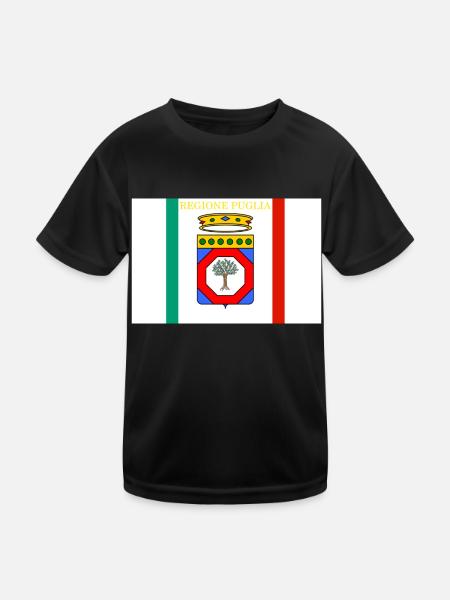 Apulia Region - Kids Functional T-Shirt - black - Front
