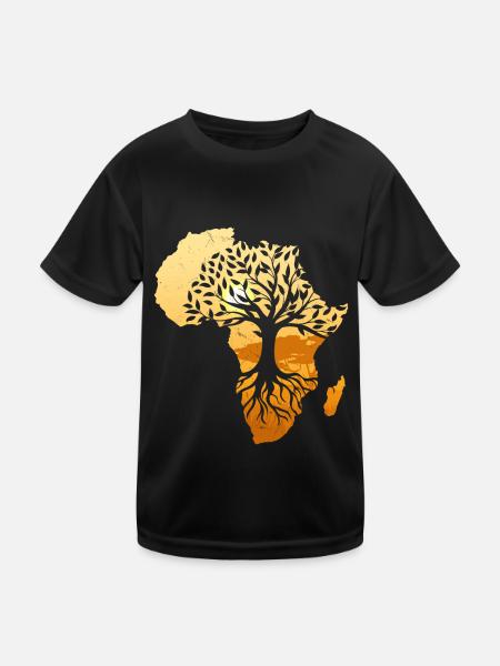 Racines africaines Fierté noire Afrique - T-shirt sport Enfant - noir - Devant