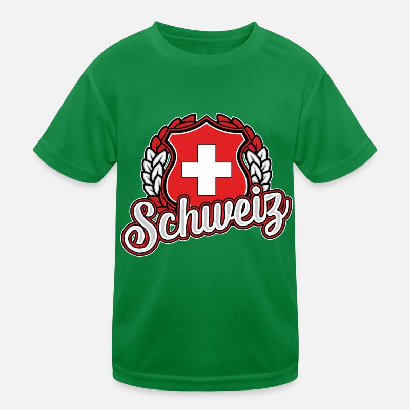 Schweiz Kinder Funktions-T-Shirt