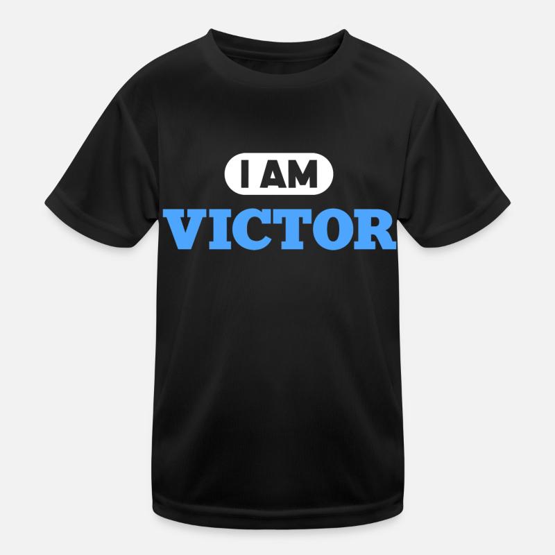 Victor Name Spruch für stolze Sieger Kinder Funktions-T-Shirt
