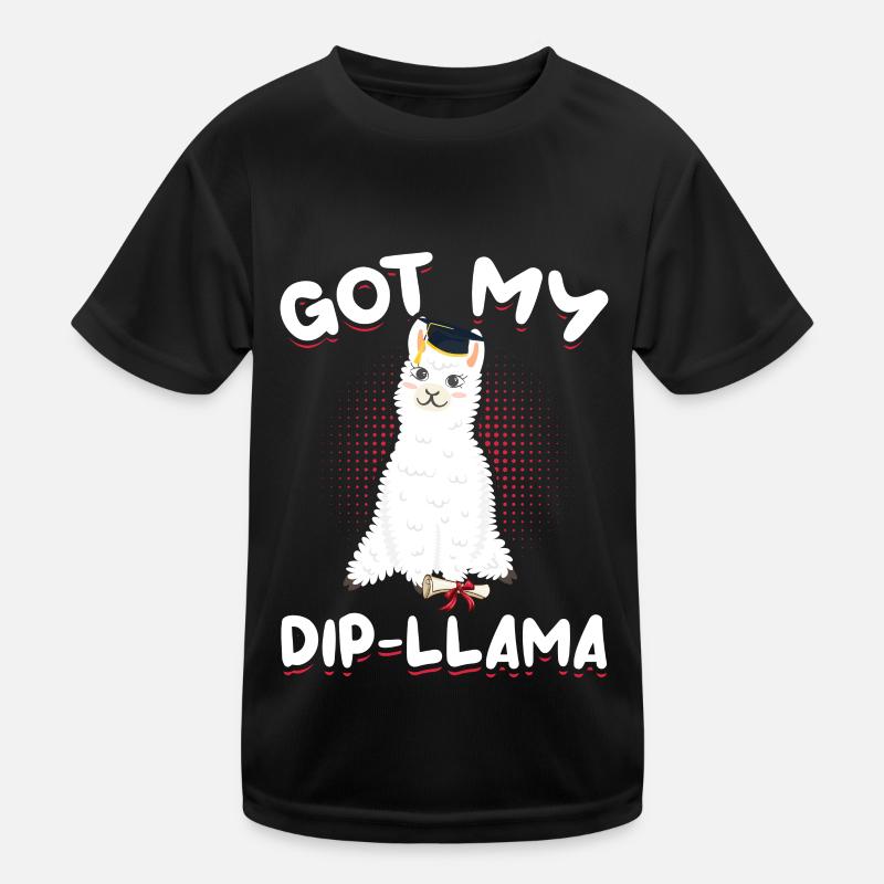 Degree Llama Diploma Graduate Kids Functional T-Shirt