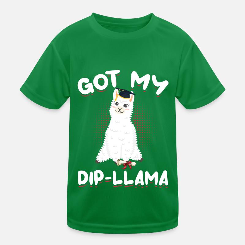 Abschluss Llama Diplom Absolvent Kinder Funktions-T-Shirt