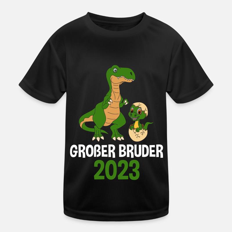 2023 Großer Bruder Dinosaurier Kinder Funktions-T-Shirt