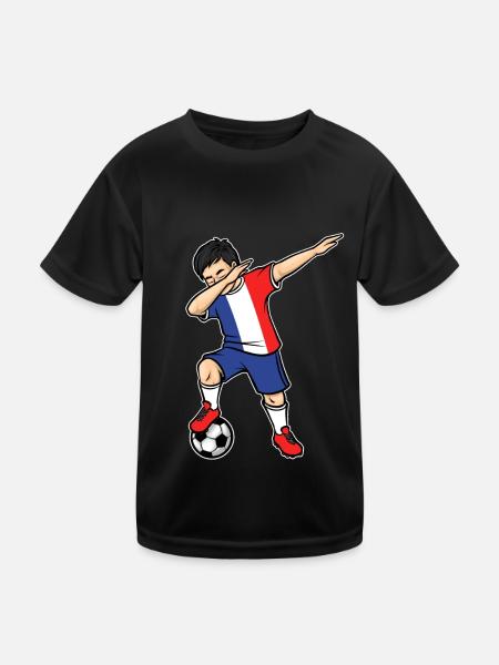 Dabbing Joueur de football Garçon France Football - T-shirt sport Enfant - noir - Devant