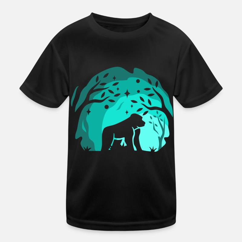 Gorilla Retro Vintage 80er Jahre Stil Kinder Funktions-T-Shirt