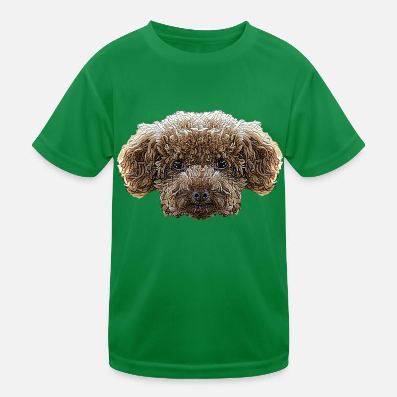 Toy Poodle Face Kids Functional T-Shirt