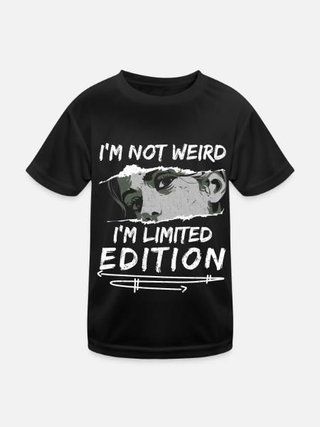 Not Strange Anime Women Girls Sarcastic - Kids Functional T-Shirt - black - Front