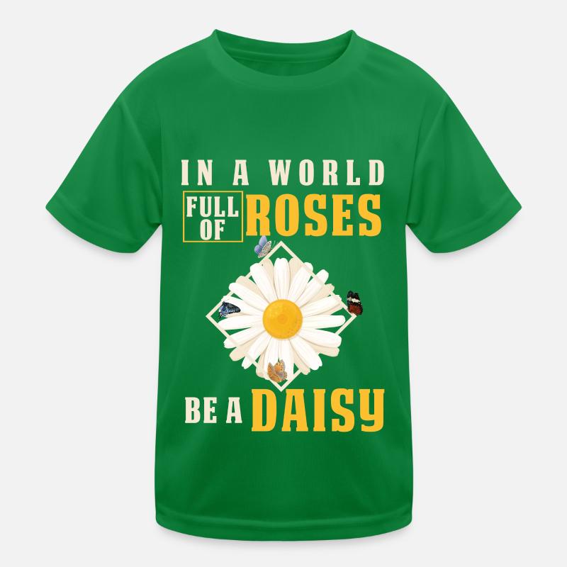Sei ein Gänseblümchen Schmetterling Süße Blume Kinder Funktions-T-Shirt