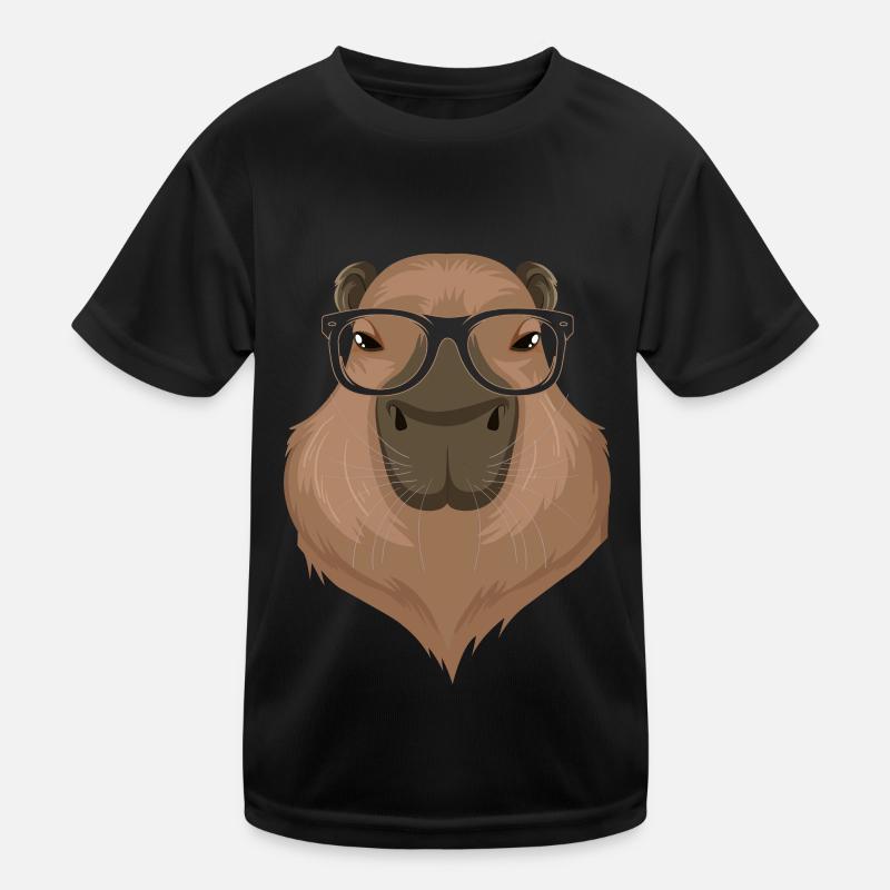 Capybara Mama Papa Nagetier Tier Nerd Kinder Funktions-T-Shirt