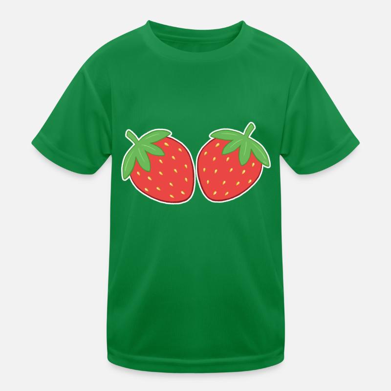 Erdbeeren Kinder Funktions-T-Shirt