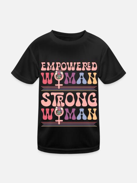 Women's Rights Flowers Feminist Women's Rights - Kids Functional T-Shirt - black - Front