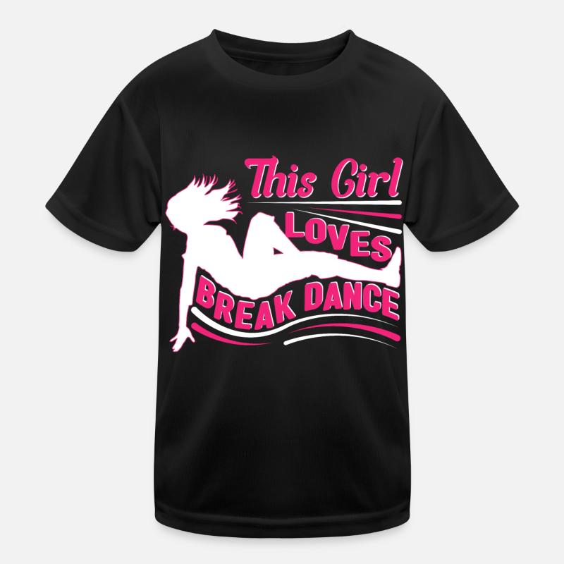 Break Dance Mädchen Brakdancing Kinder Funktions-T-Shirt