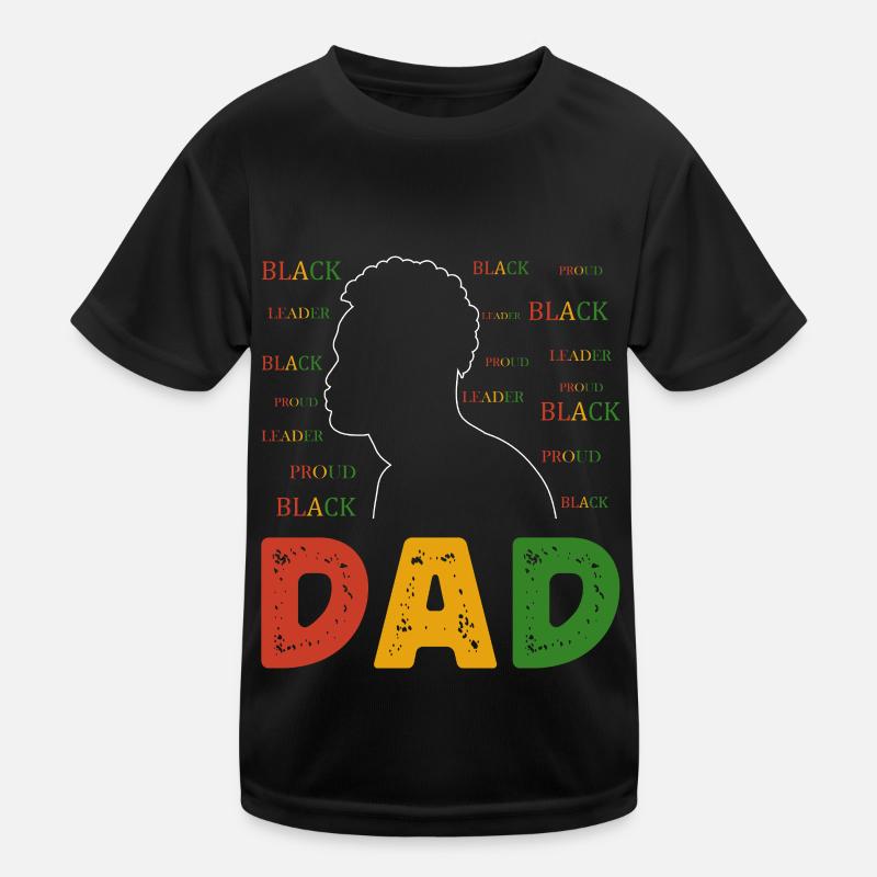 Schwarzer Vater Stolz Afrikanischer Vater Kinder Funktions-T-Shirt