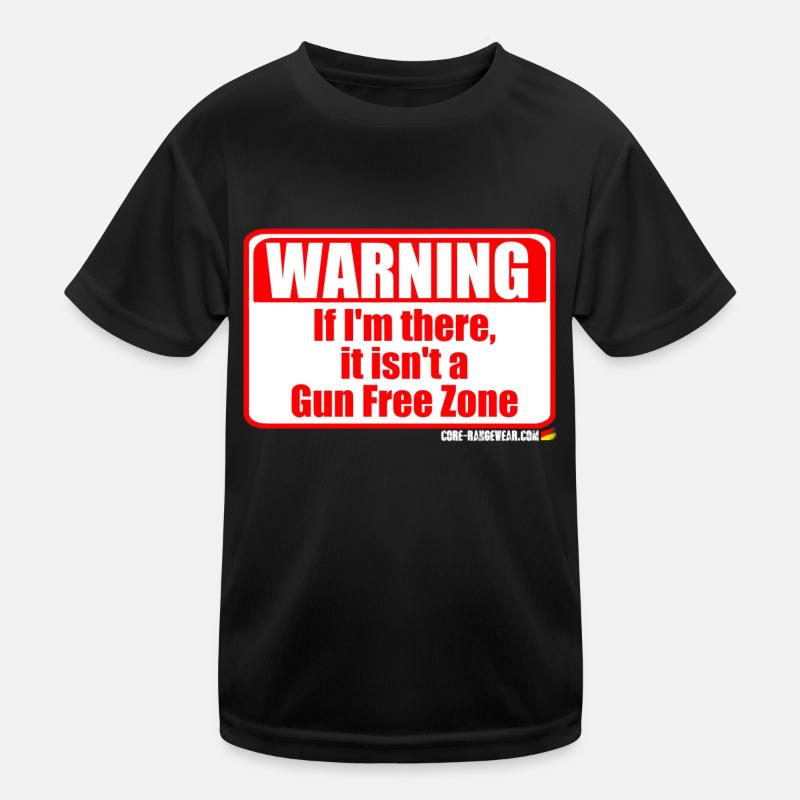 Gun Free Zone Warning Kinder Funktions-T-Shirt