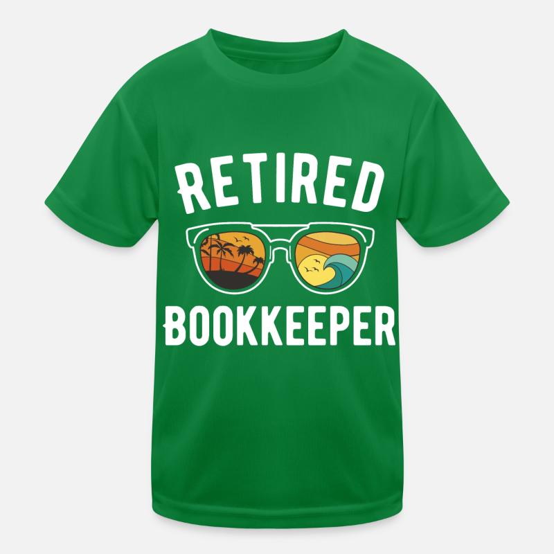 Retired Bookkeeper Beach Relaxation Design Kinder Funktions-T-Shirt