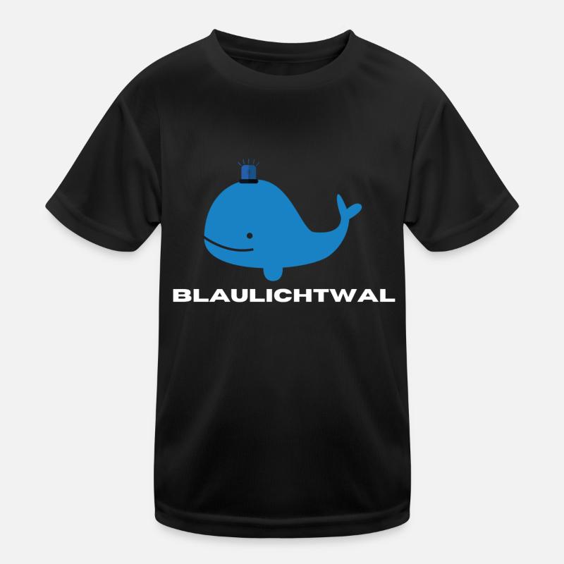 Blaulichtwal, Blaulicht, Blauwal, Geschenk Kinder Funktions-T-Shirt