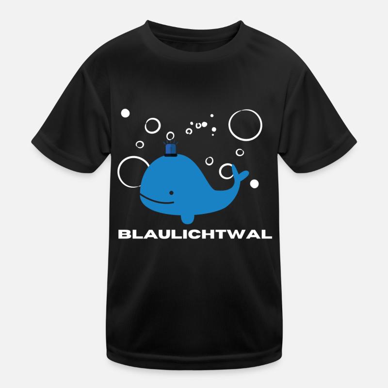 Blaulichtwal mit Luftblasen | Geschenk, Idee Kinder Funktions-T-Shirt