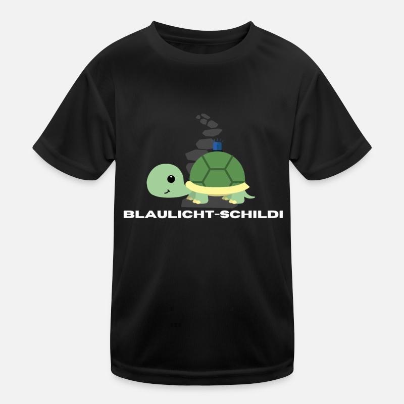 Blaulicht-Schildi mit Weg | Geschenk, Geschenkidee Kinder Funktions-T-Shirt