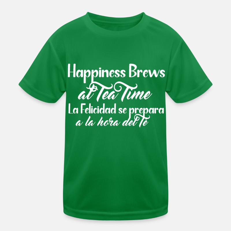 Tea Time Spanisches und englisches Design Kinder Funktions-T-Shirt