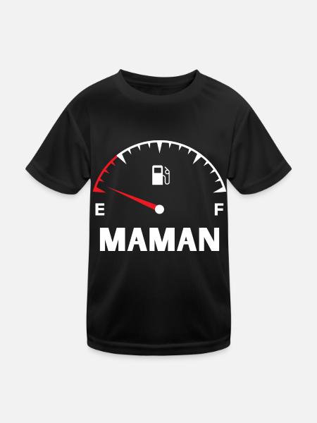 Maman papa bébé assortis - T-shirt sport Enfant - noir - Devant