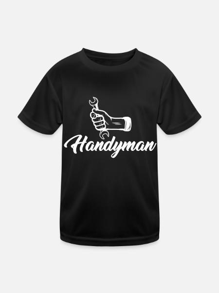Artisan bricoleur Artisan Artisan Outil Construction - T-shirt sport Enfant - noir - Devant