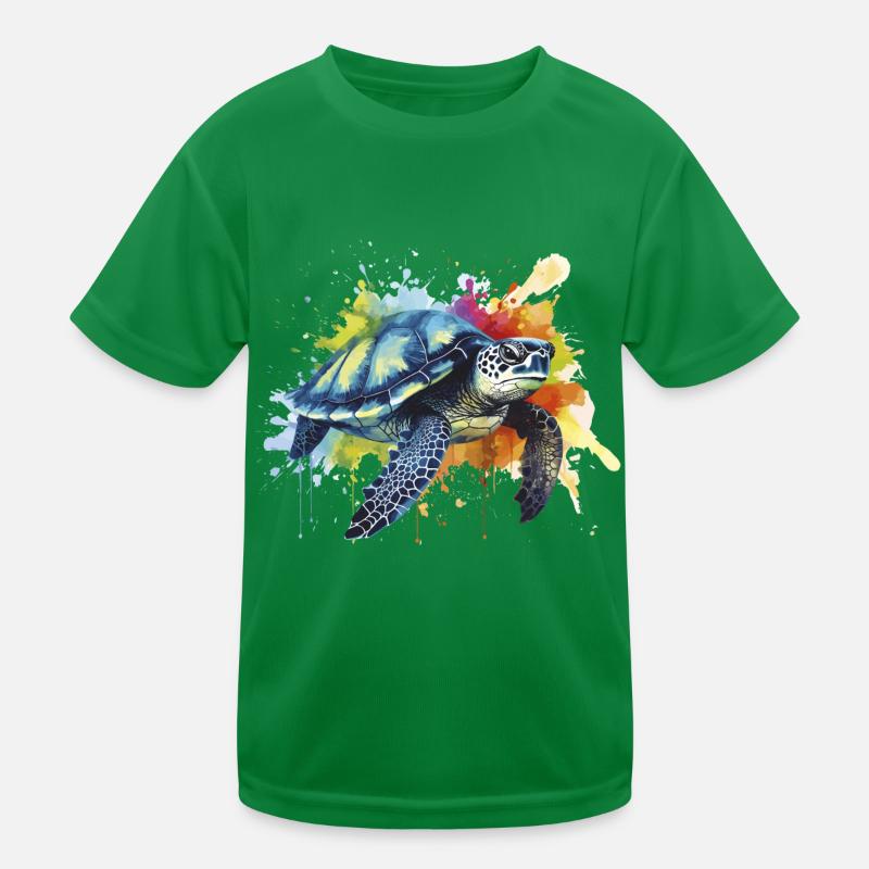 Schildkröte Kinder Funktions-T-Shirt