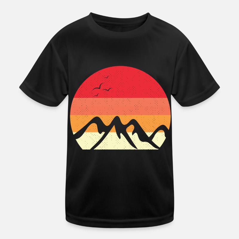 Coucher de soleil sur la montagne T-shirt sport Enfant