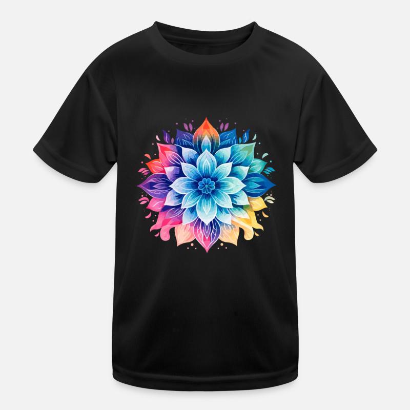 Design floral coloré T-shirt sport Enfant
