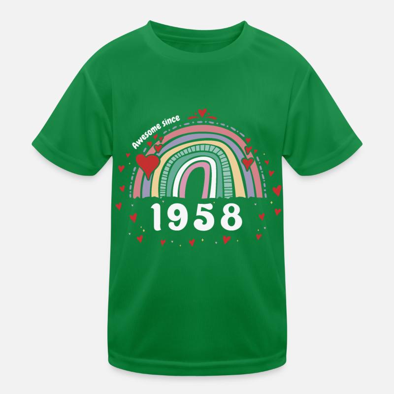 Cute Rainbow Awesome 1958 - 65. Geburtstag mit Kinder Funktions-T-Shirt