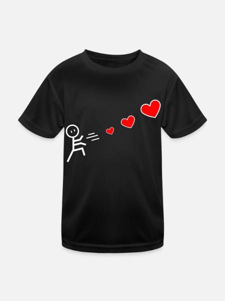 I'm offering you hearts - Kids Functional T-Shirt - black - Front