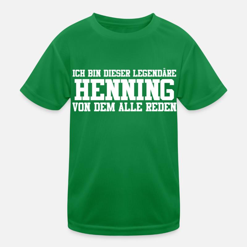 Henning Name Design Kinder Funktions-T-Shirt
