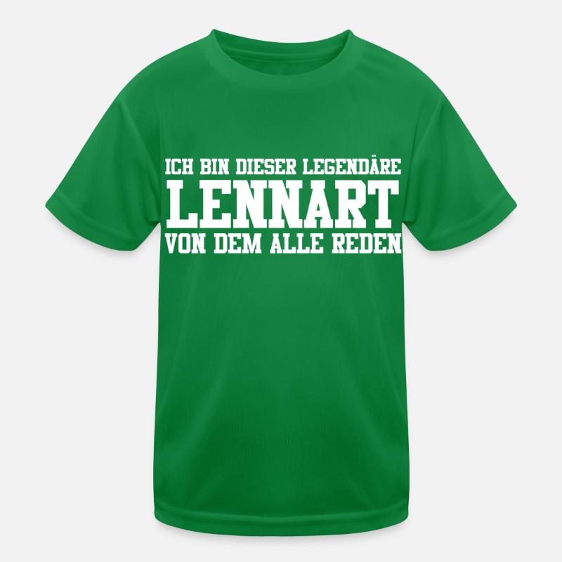 Lennart Name Design Kinder Funktions-T-Shirt
