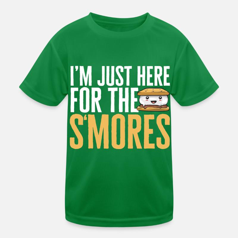 S'more Campfire Marshmallow Camping Kids Functional T-Shirt
