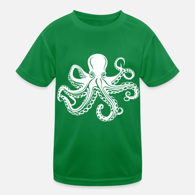 Oktopus grimmig Kinder Funktions-T-Shirt
