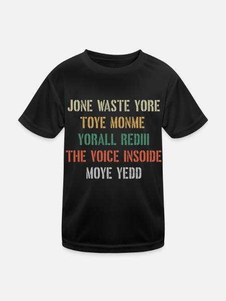 JONE WASTE YORE TOYE MONME YORALL REDIII LA VOIX - T-shirt sport Enfant - noir - Devant