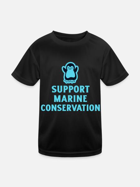 Marine Conservation - Kids Functional T-Shirt - black