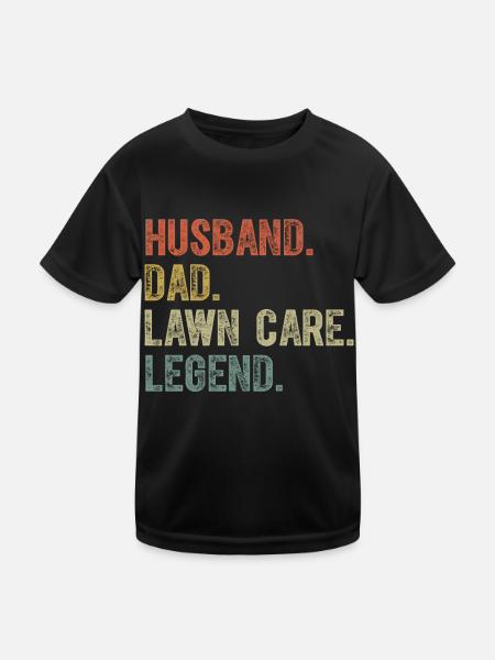 Funny Lawn Mowing T Shirt Lawn Care Stuff Gift - Kids Functional T-Shirt - black - Front