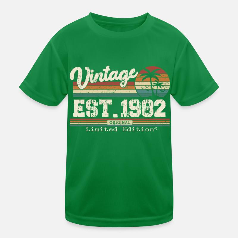 1982 Vintage Retro Geburtstagsgeschenk Kinder Funktions-T-Shirt