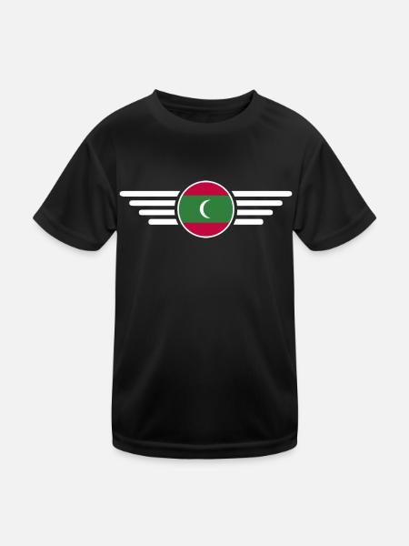 J’aime les Maldives, T-shirt design de style élégance - T-shirt sport Enfant - noir - Devant