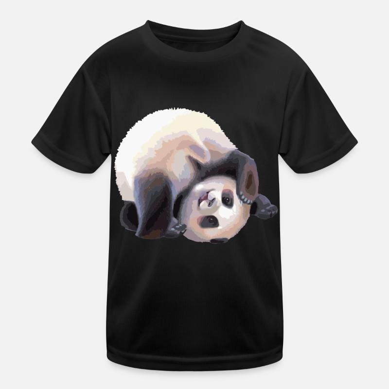 Panda - Kids Functional T-Shirt - black