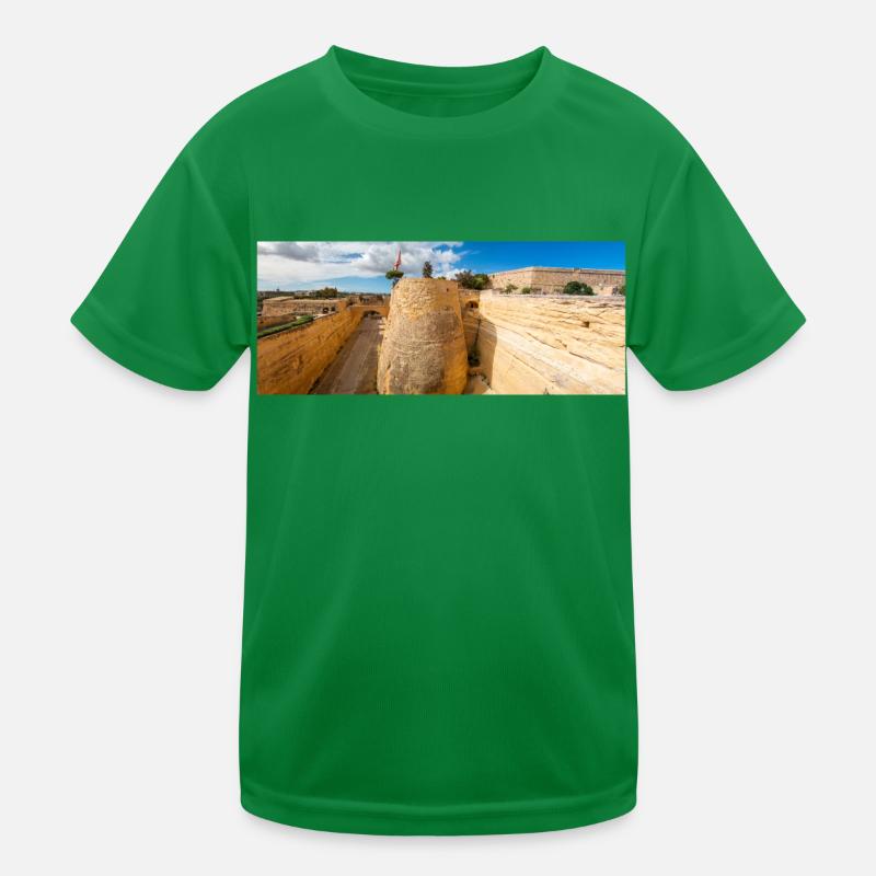 Valletta (il-Belt Valletta) massive fortification Kids Functional T-Shirt