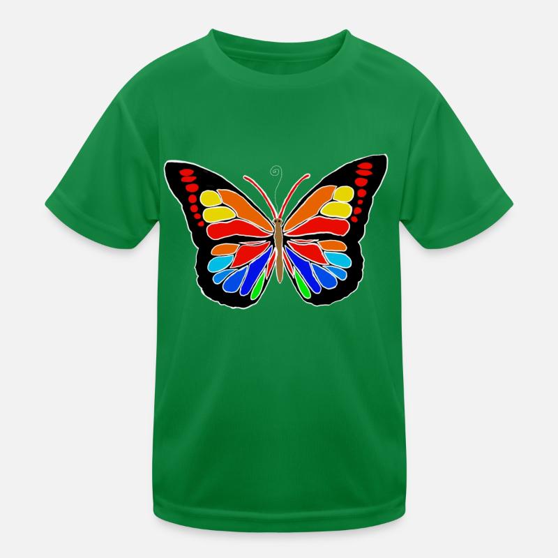 Regenbogen Schmetterling  Kinder Funktions-T-Shirt