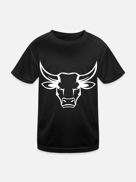 Bull Bull - Kids Functional T-Shirt - black - Front