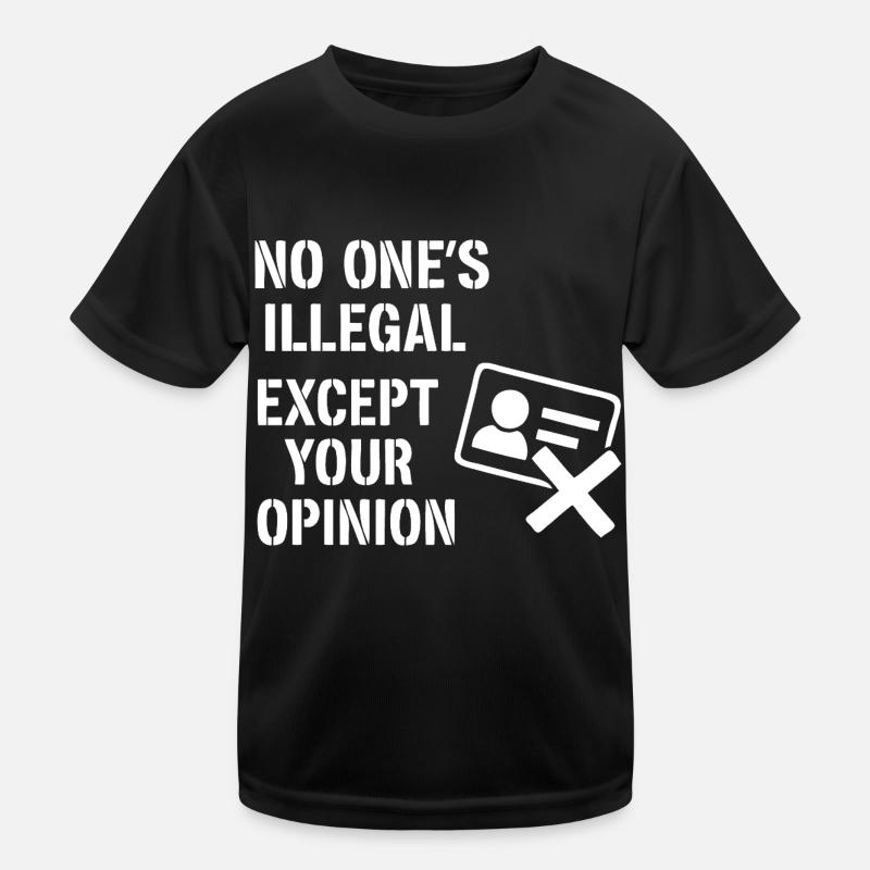 No one is illegal Kinder Funktions-T-Shirt