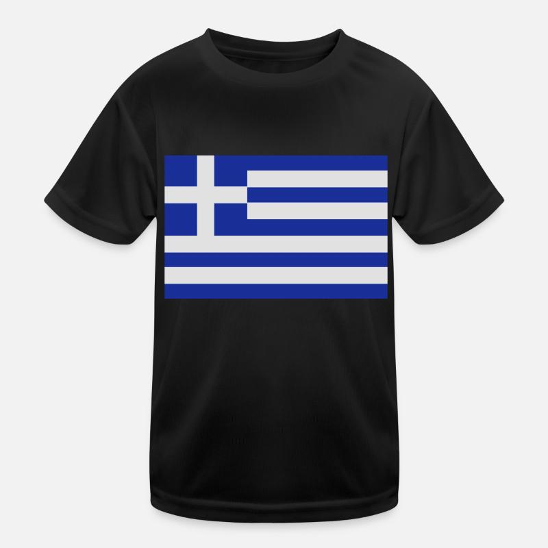 Greek Flag Kids Functional T-Shirt