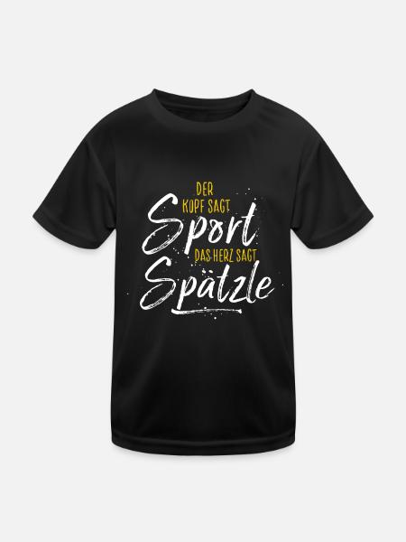 spaetzle-weiss-gold - Kinder Funktions-T-Shirt - Schwarz