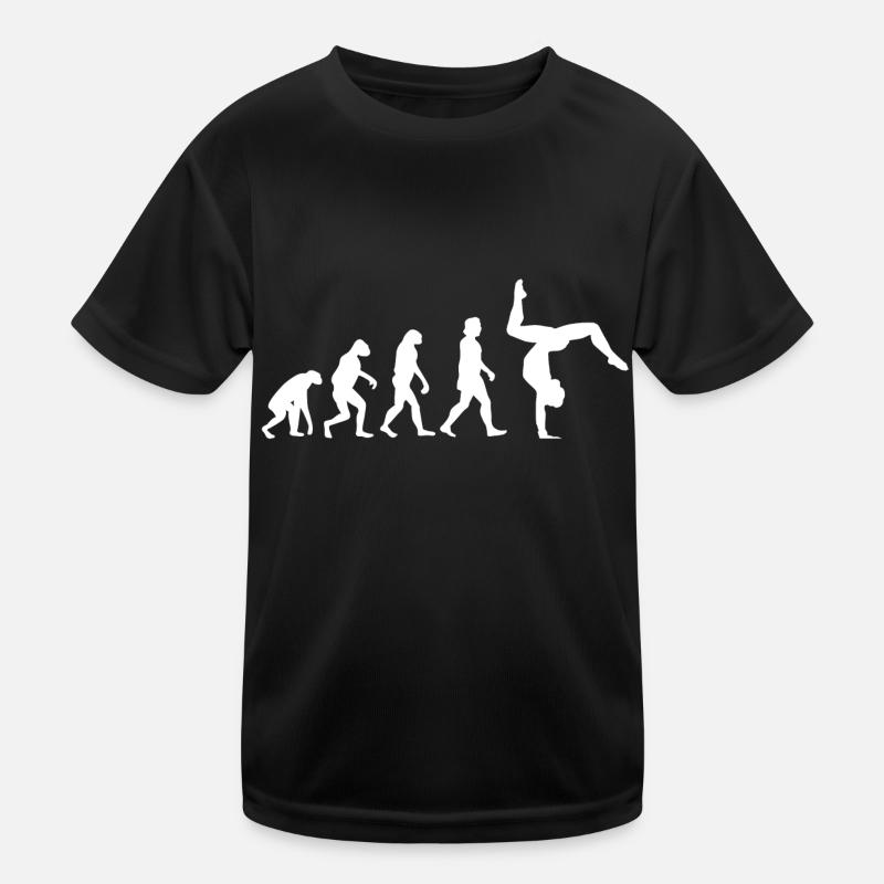 Handstand Evolution - Kinder Funktions-T-Shirt - Schwarz