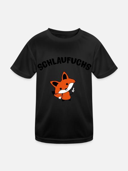 schlaufuchs_02 - Kinder Funktions-T-Shirt - Schwarz