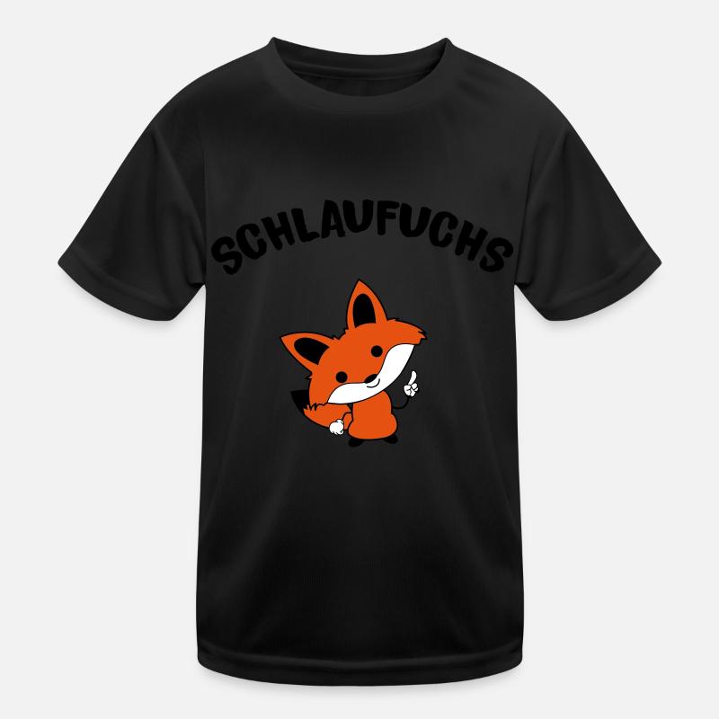 schlaufuchs_02 - Kinder Funktions-T-Shirt - Schwarz