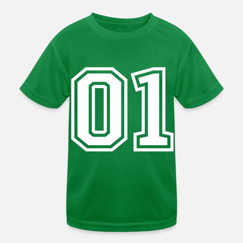 01 eins nummer zahl Kinder Funktions-T-Shirt